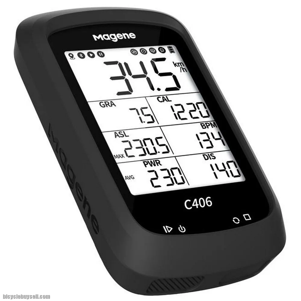Magene C406 Protective Case GPS Computer Silicone Cover Protection Screen Film
