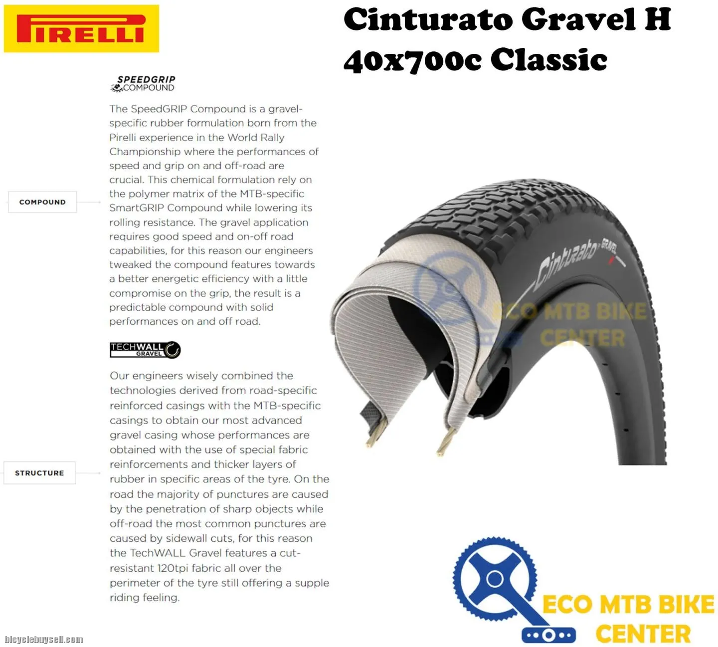 PIRELLI Tires Cinturato Gravel H Classic 40x700c 40-622