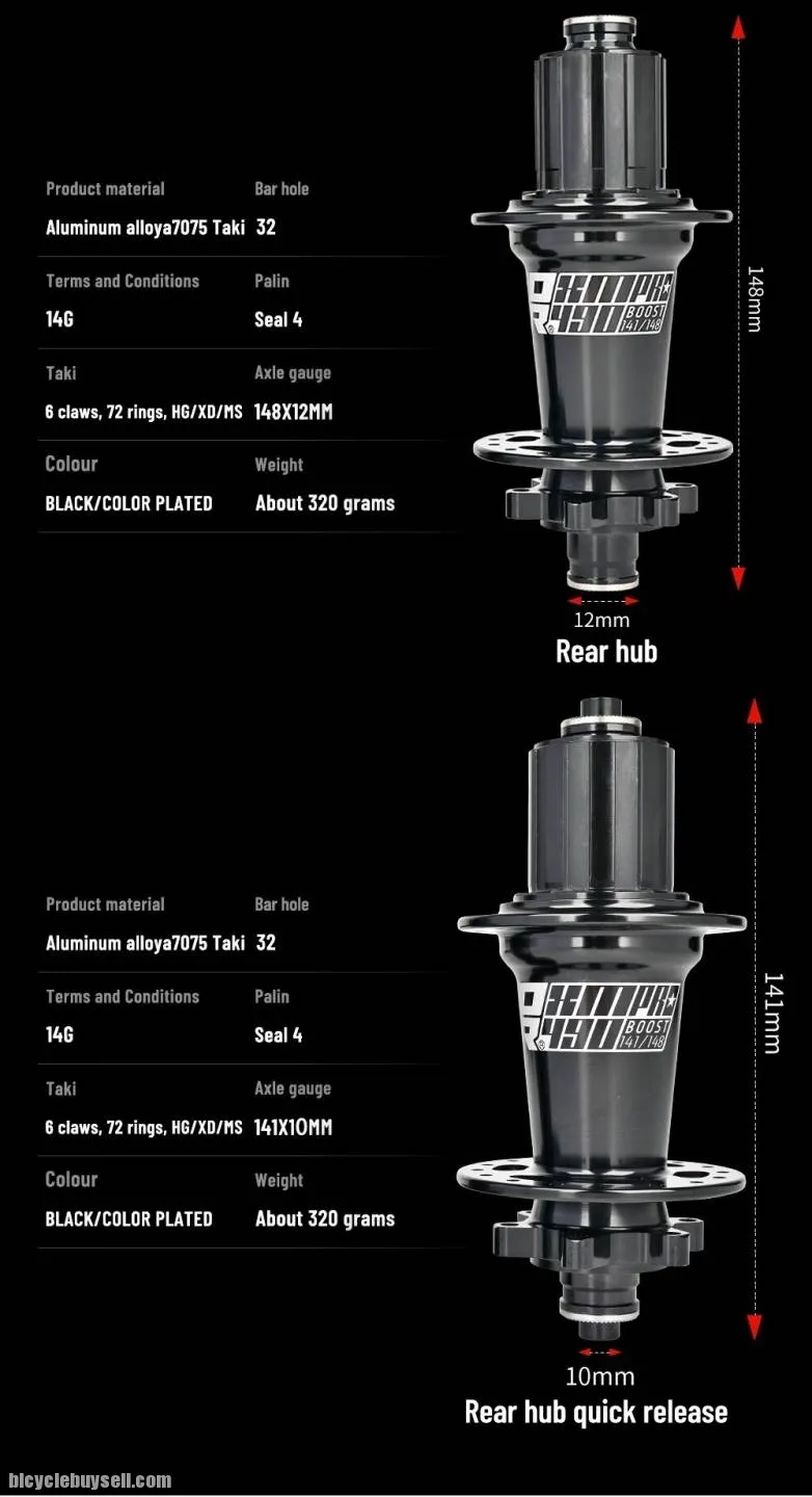 KOOZER XM490 PRO Boost Hub 15x110 12x148 MTB Boost Hub 28/32 Hole Cube Micro Spline/Sram XD 12