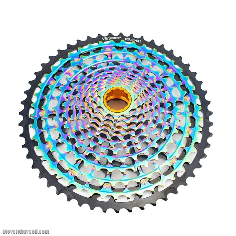 VG 12 Speed 10-51T MTB Bicycle Cassette XD Rainbow Aluminum Ultralight Bracket Sprocket Freewhe