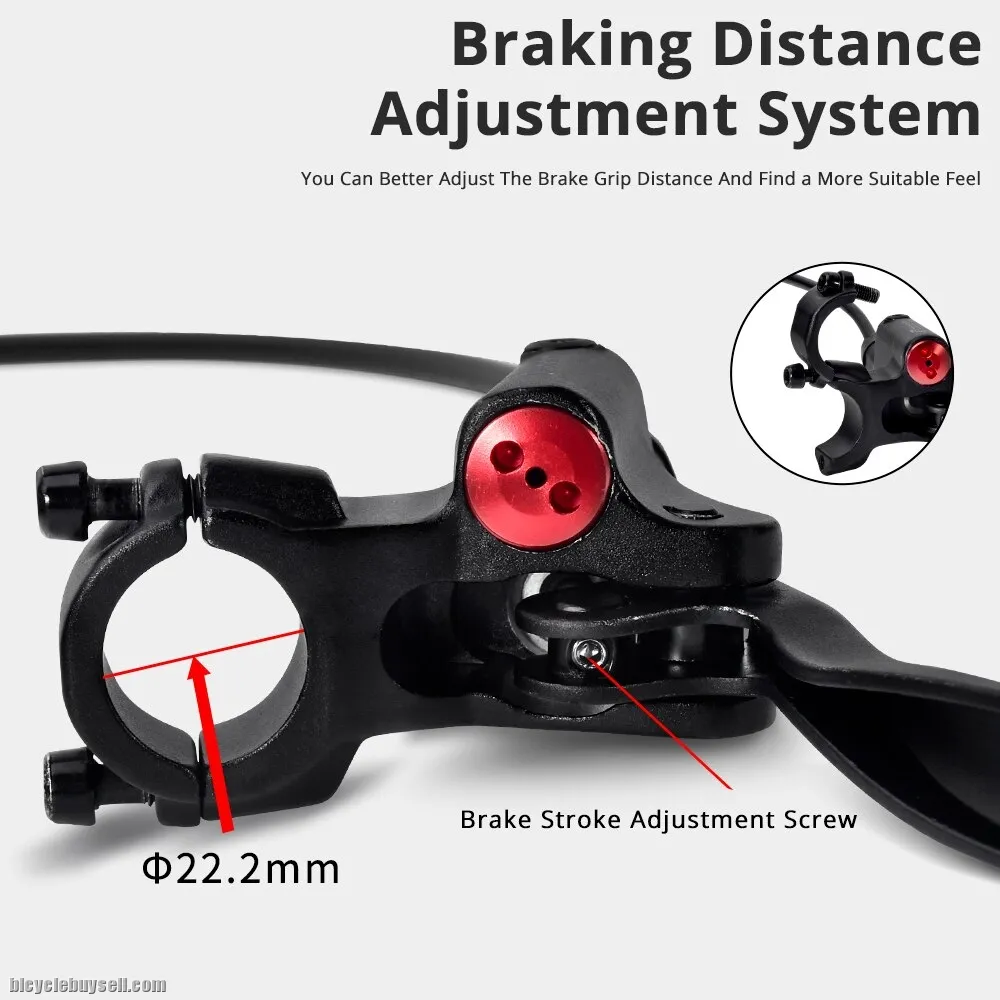 ZOOM HB876 Mountain Bike Hydraulic Disc Brake Four-Pistons Internal Routing 800/1400mm MTB Oil