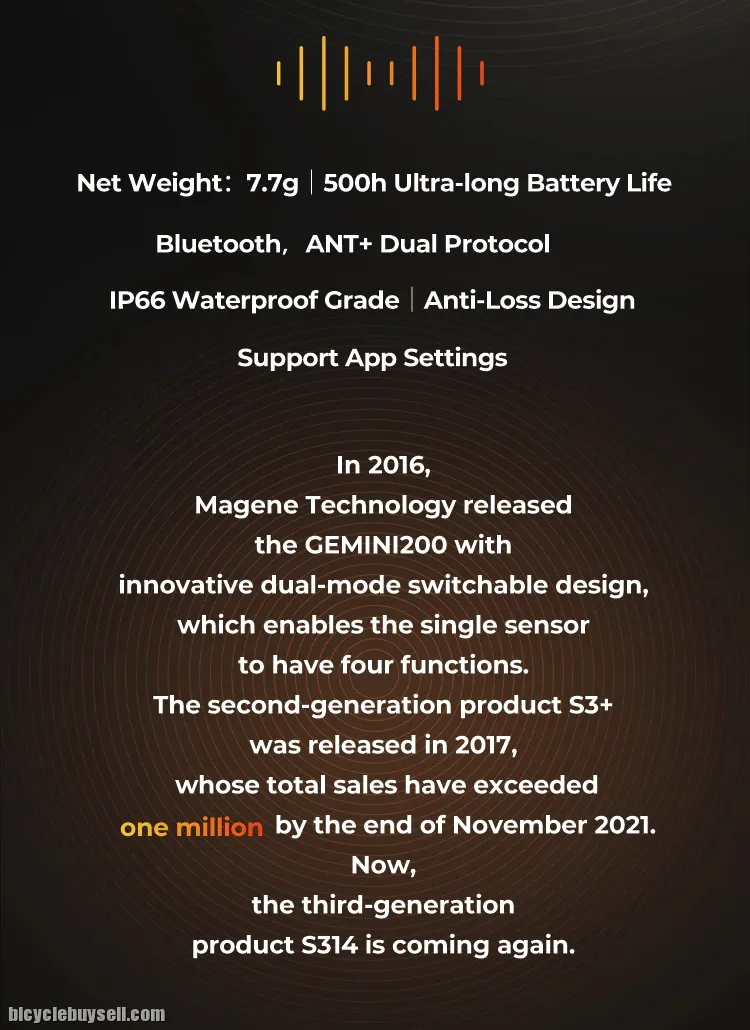New Magene S314 Speed / Cadence Dual-Mode Sensor 1 Year Warranty
