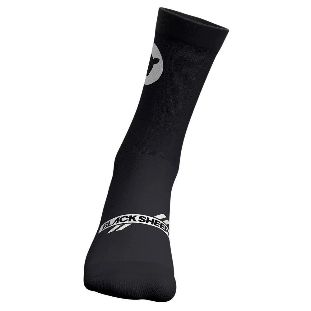 BLACK SHEEP CYCLING ESSENTIAL CREW SOCKS - BLACK AUTHENTIC