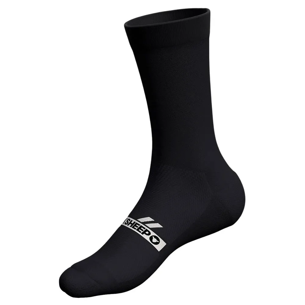 BLACK SHEEP CYCLING ESSENTIAL CREW SOCKS - BLACK AUTHENTIC