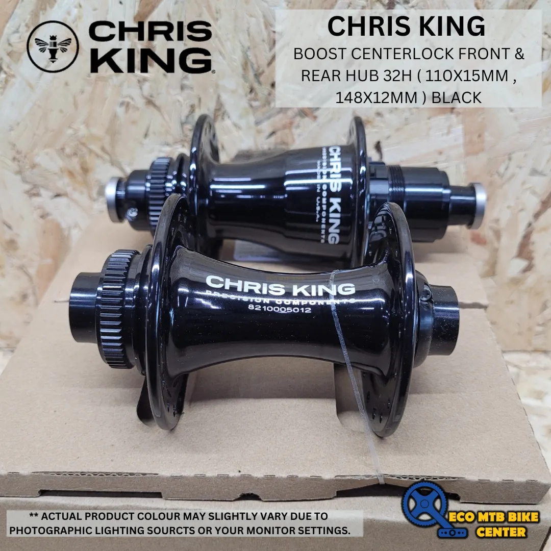 CHRIS KING BOOST CENTERLOCK FRONT &amp; REAR HUB 32H ( 110X15MM&amp;148X12MM ) BLACK