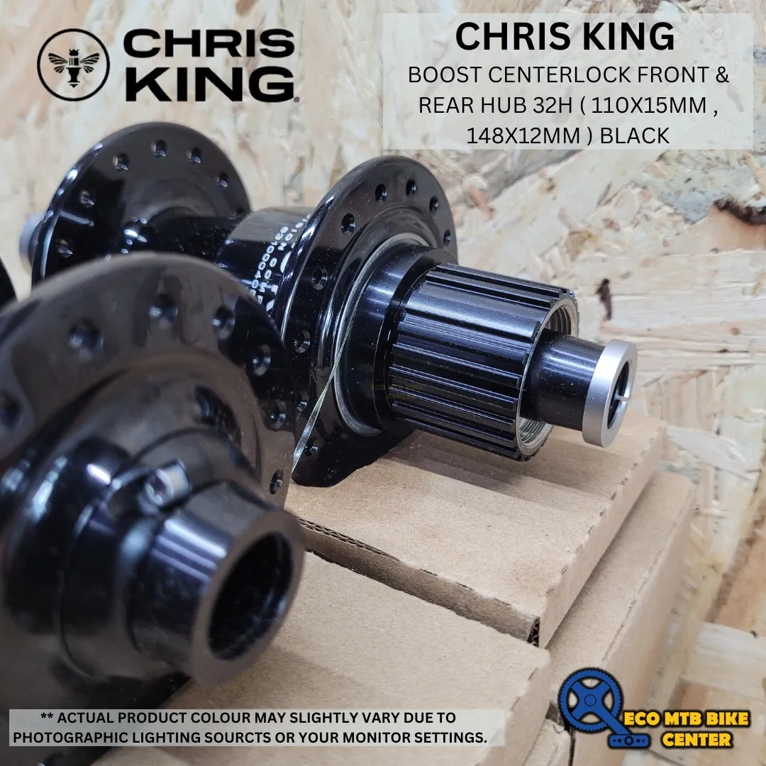 CHRIS KING BOOST CENTERLOCK FRONT &amp; REAR HUB 32H ( 110X15MM&amp;148X12MM ) BLACK