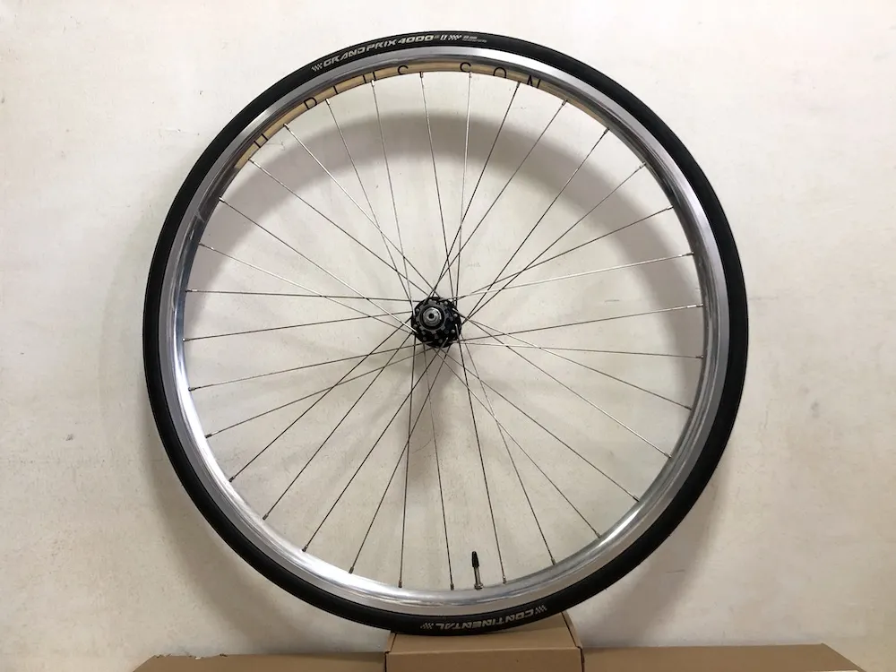 H Plus Son Polished Silver wheelset with Campagnolo Record hubs