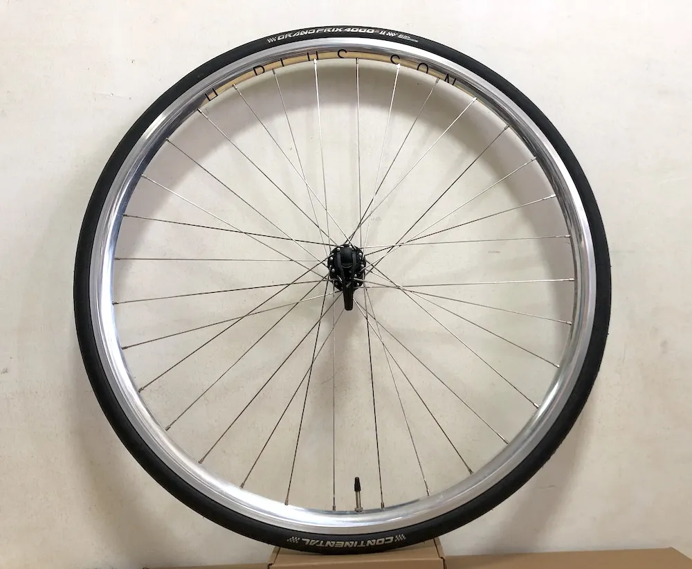 H Plus Son Polished Silver wheelset with Campagnolo Record hubs