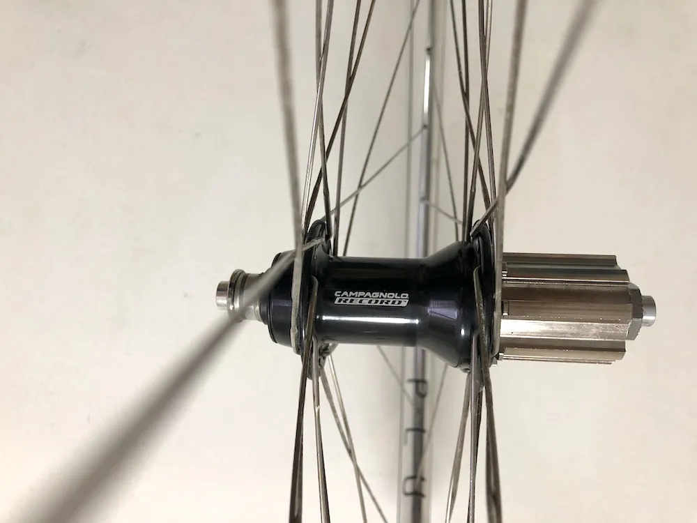 H Plus Son Polished Silver wheelset with Campagnolo Record hubs