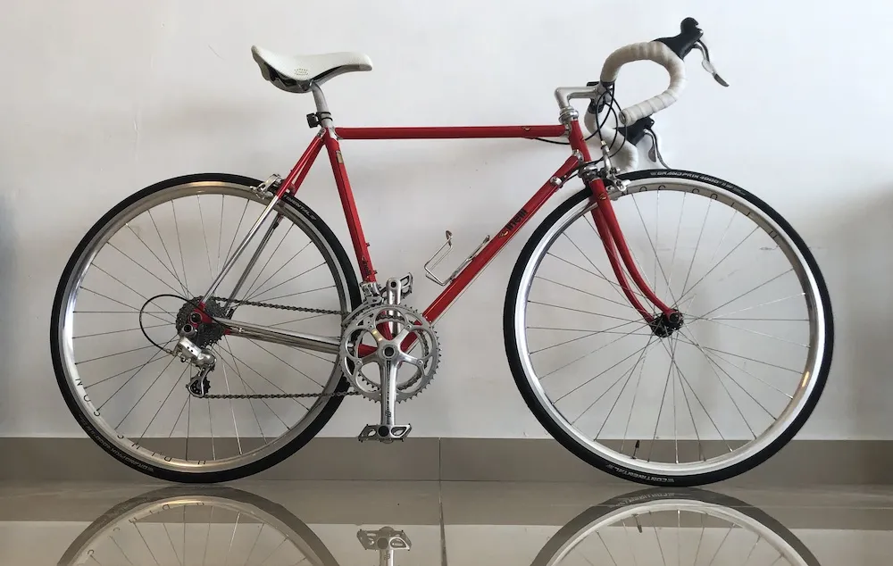 H Plus Son Polished Silver wheelset with Campagnolo Record hubs