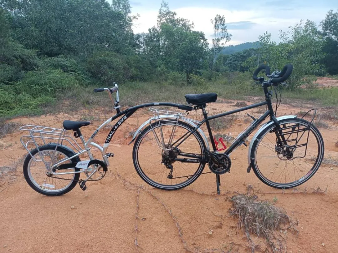 LKLM touring (M) with Tandem Bike Trail-A-Bike folder