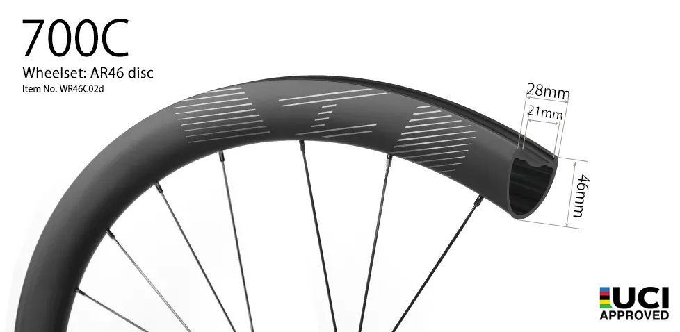 Light Bicycle Falcon WHEELSET AR46 DISC ~ 1.5kg