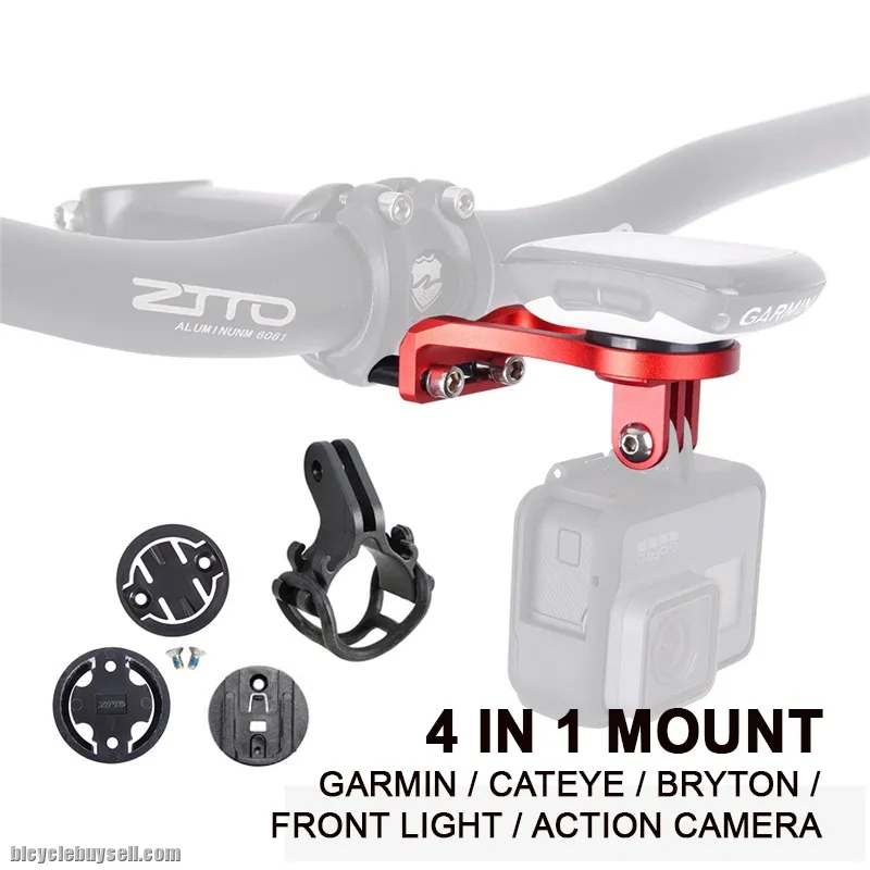 ZTTO 4 IN 1 UNIVERSAL ALLOY STEM METER LIGHT MOUNT (GARMIN / BRYTON / CATEYE / FRONT LIGHT)