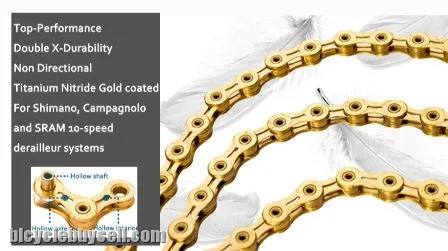 KMC X12 TI GOLD 126 LINKS GOLD 12SPEED MTB/ROAD CHAIN (free pos)