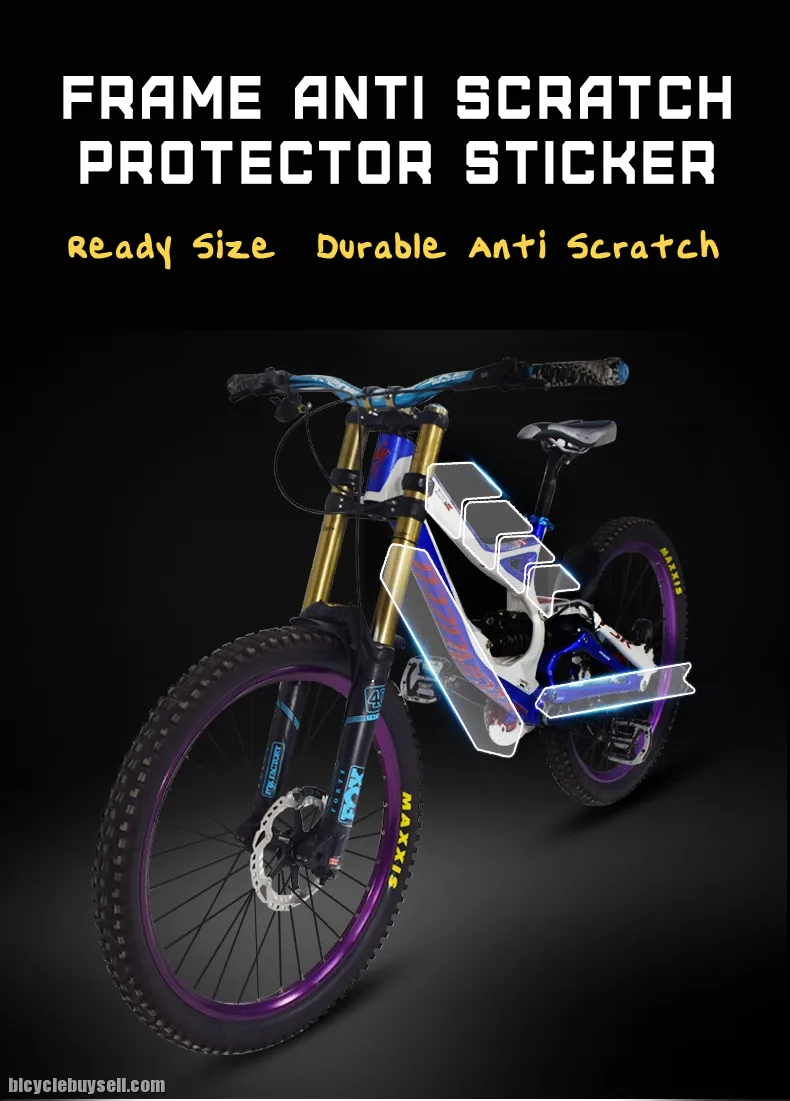 3D TPU Bicycle Road Bike MTB Frame Transparent Protection Sticker Anti Scratch Resistant