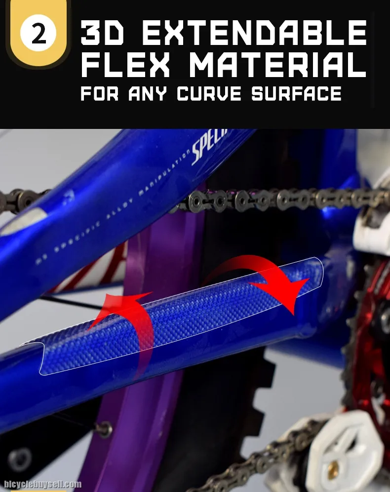 3D TPU Bicycle Road Bike MTB Frame Transparent Protection Sticker Anti Scratch Resistant