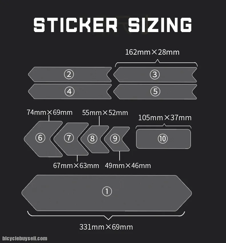 3D TPU Bicycle Road Bike MTB Frame Transparent Protection Sticker Anti Scratch Resistant