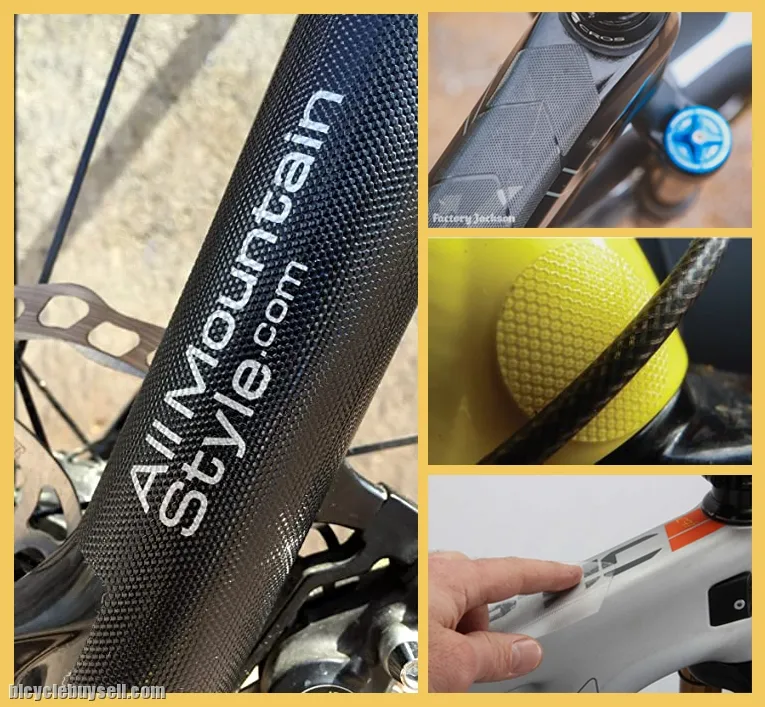 3D TPU Bicycle Road Bike MTB Frame Transparent Protection Sticker Anti Scratch Resistant