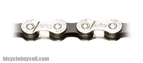 TAYA OCTO BICYCLE 7/8SPEED CHAIN SILVER BLACK 108 LINKS WITH MISSING LINK PINS ROADBIKE MTB
