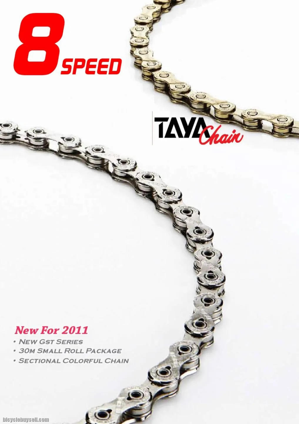 TAYA OCTO BICYCLE 7/8SPEED CHAIN SILVER BLACK 108 LINKS WITH MISSING LINK PINS ROADBIKE MTB