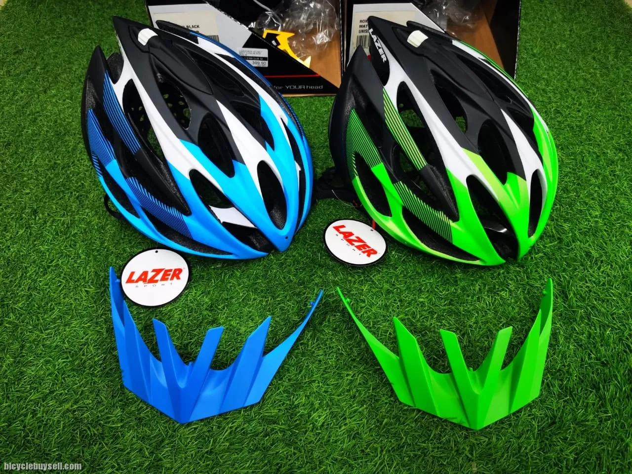 LAZER ROX CYCLING HELMET FOR ROAD MTB BELGIUM UNISIZE BLUE GREEN