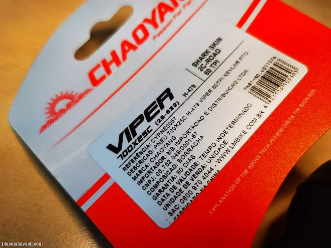 CHAO YANG VIPER ROAD CLINCHER TIRE 700X25C FOLDED TIRE TRAINING