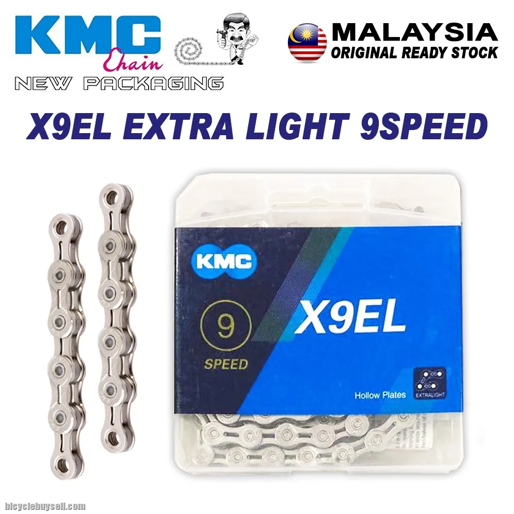 KMC X9EL HOLLOW TECH 9SPEED CHAINRING FOR MTB / ROAD BIKE GOLD &amp; SILVER COLOR