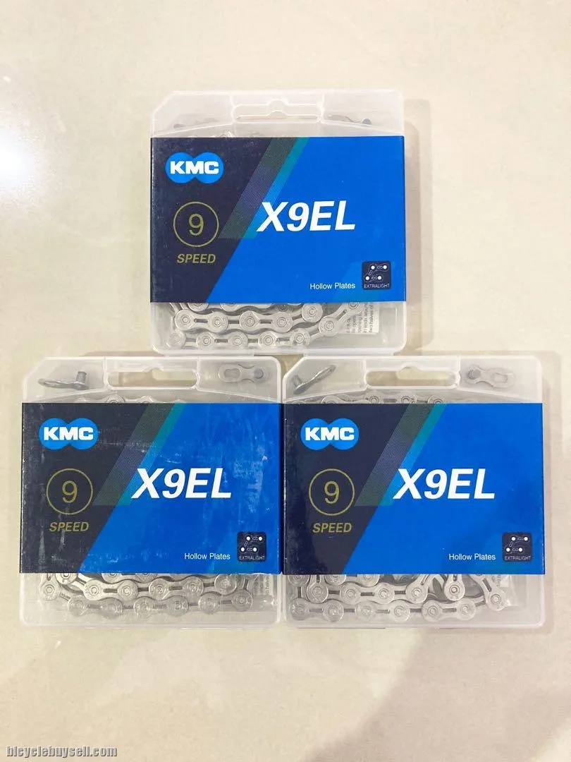 KMC X9EL HOLLOW TECH 9SPEED CHAINRING FOR MTB / ROAD BIKE GOLD &amp; SILVER COLOR