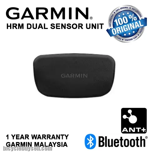 Garmin Premium Hrm Dual Sensor Unit With Bluetooth Ant+ Heart Rate Monitor Clip Cycling