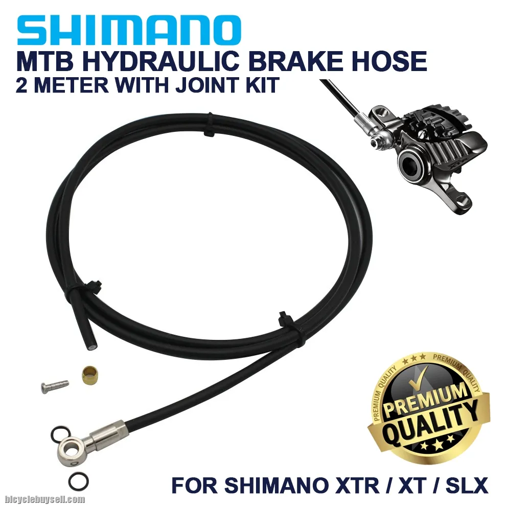 SHIMANO MTB HYDRAULIC BRAKE HOSE 2 METER WITH BANJO JOINT PINS COMPLETE SET