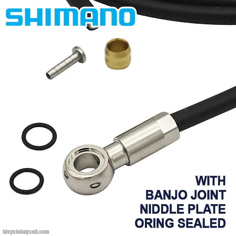 SHIMANO MTB HYDRAULIC BRAKE HOSE 2 METER WITH BANJO JOINT PINS COMPLETE SET
