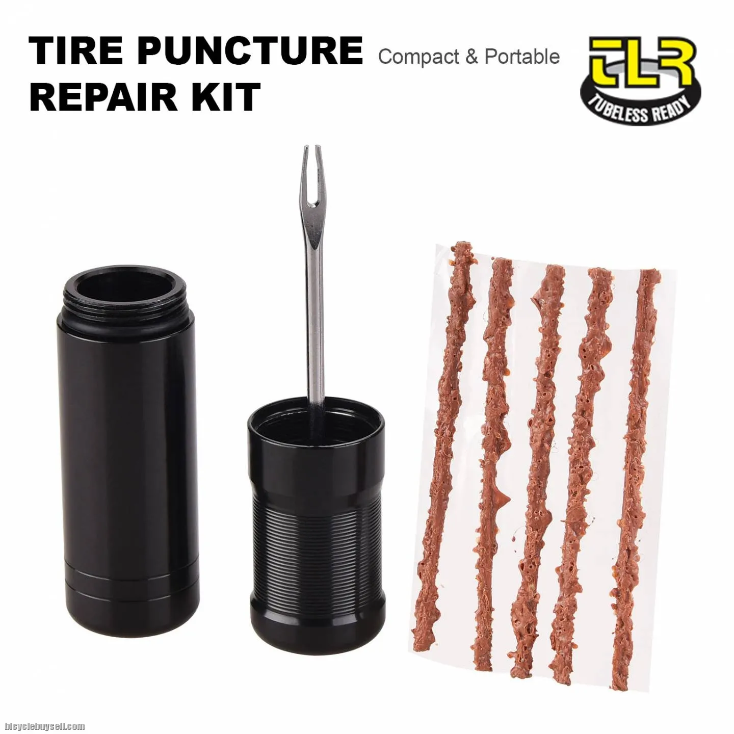 Bicycle Tire Puncture Repair Kit Tubeless Patch MTB Road Bike Tayar Bocor Lobang Hole Glue Stick