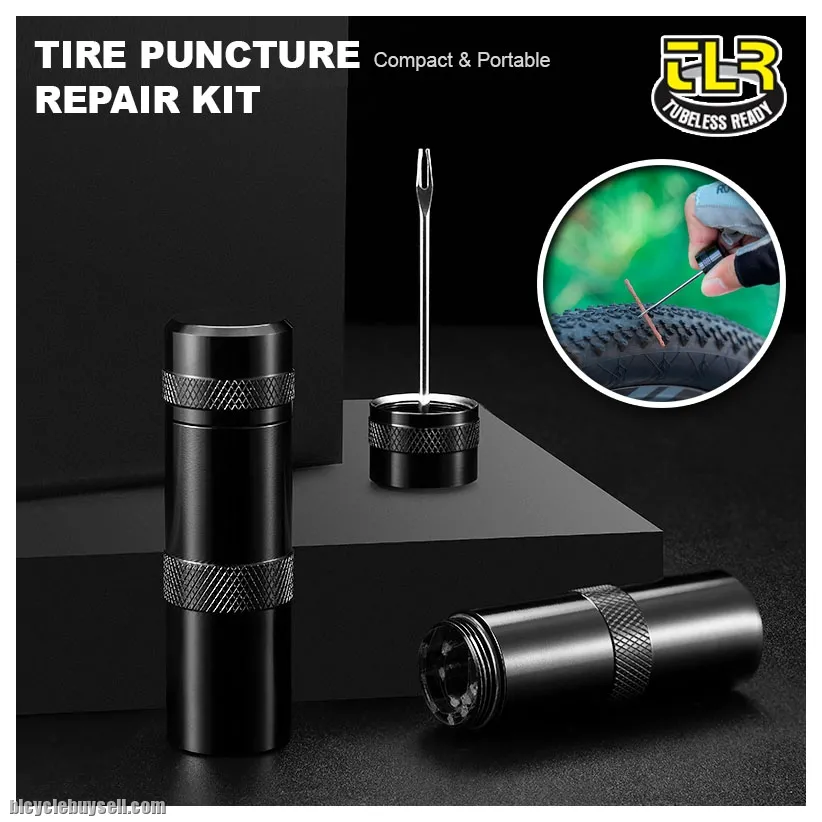 Bicycle Tire Puncture Repair Kit Tubeless Patch MTB Road Bike Tayar Bocor Lobang Hole Glue Stick