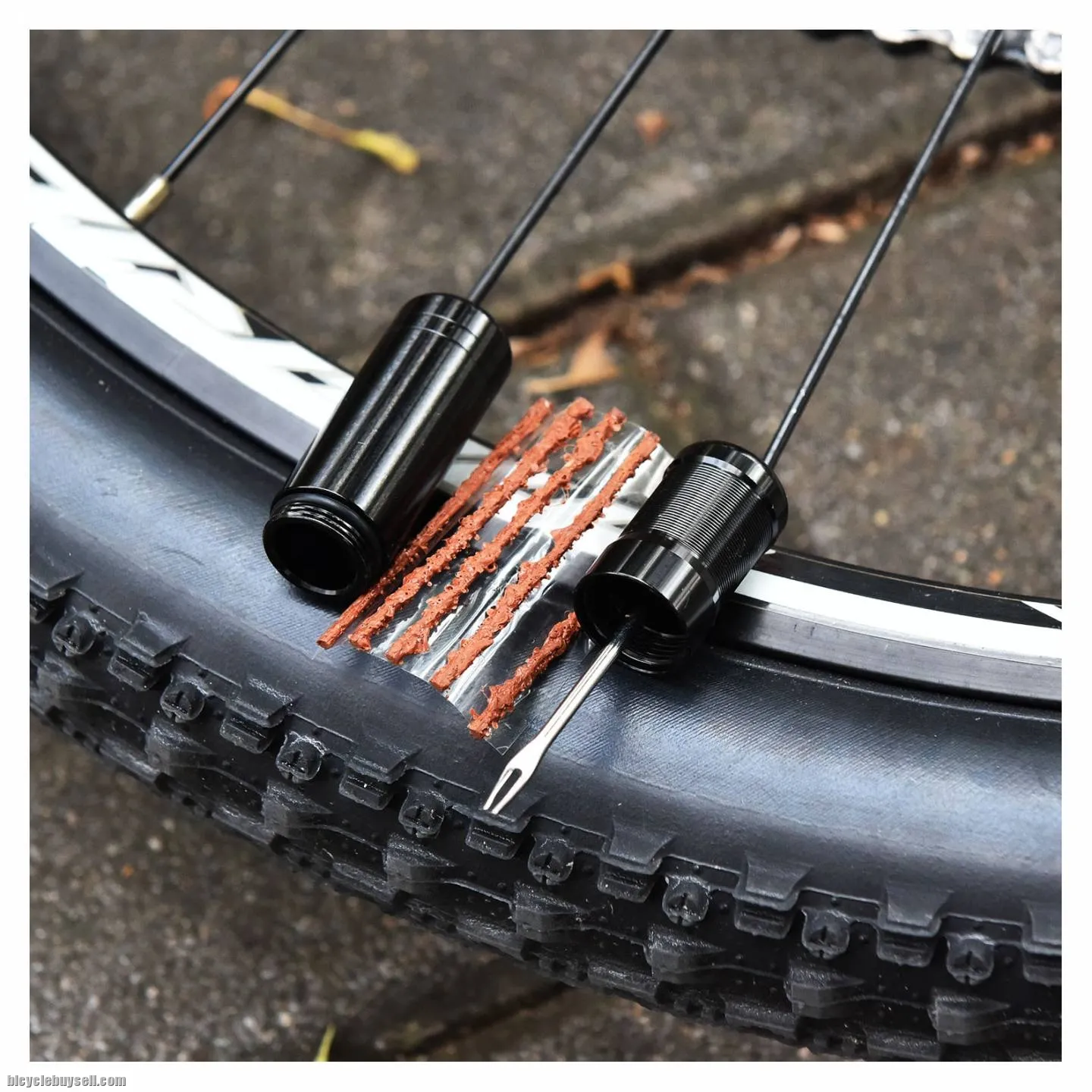 Bicycle Tire Puncture Repair Kit Tubeless Patch MTB Road Bike Tayar Bocor Lobang Hole Glue Stick