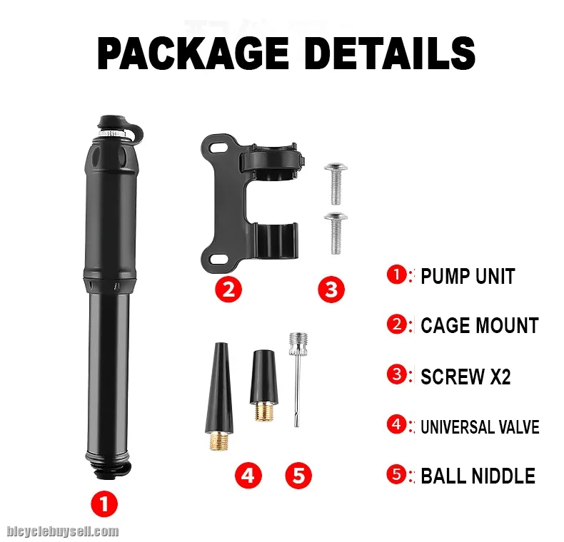 Xlight Mini Bike Pump Flex Hose Schrader Presta Valve Aluminum Alloy Portable 100PSI