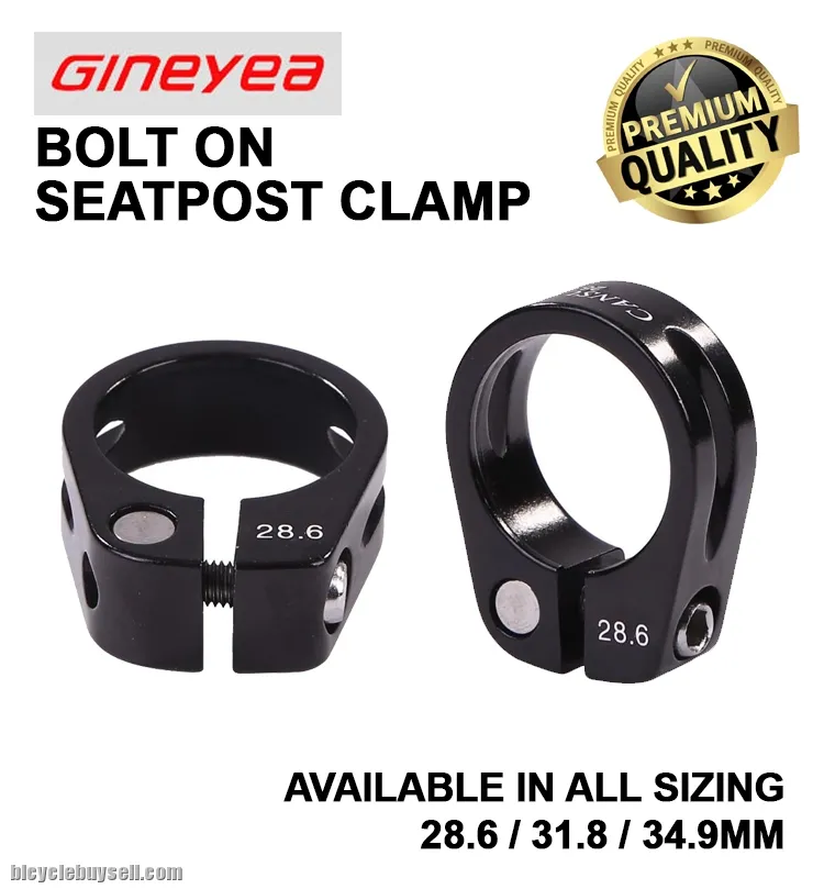 Gineyea Super Light Bolt On Seat Post Clamp Lock Bicycle Road Bike MTB Saddle 31.6 27.2 34.9 mm