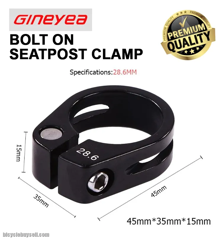 Gineyea Super Light Bolt On Seat Post Clamp Lock Bicycle Road Bike MTB Saddle 31.6 27.2 34.9 mm