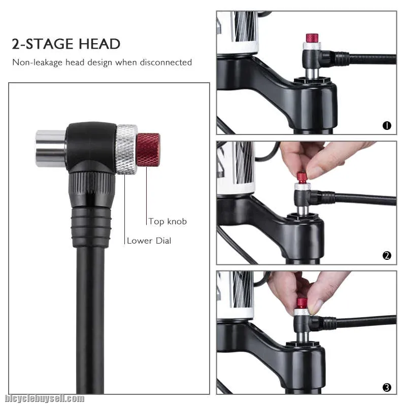 BETO SP-003AG 400PSI High Pressure Fork Pump Shock Hand Meter MTB Air Fork Gauge Hose Pump