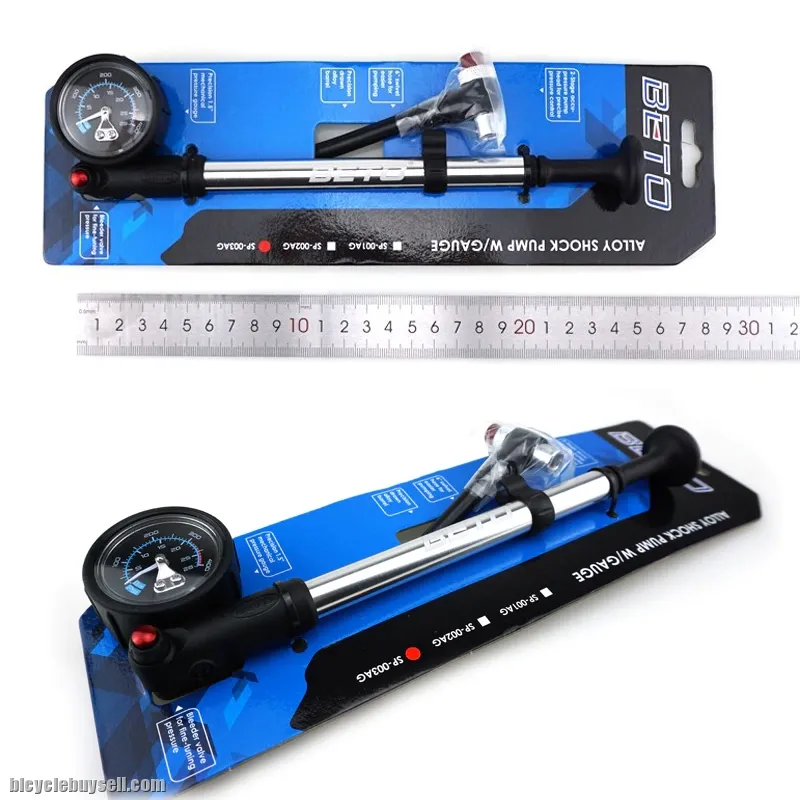 BETO SP-003AG 400PSI High Pressure Fork Pump Shock Hand Meter MTB Air Fork Gauge Hose Pump