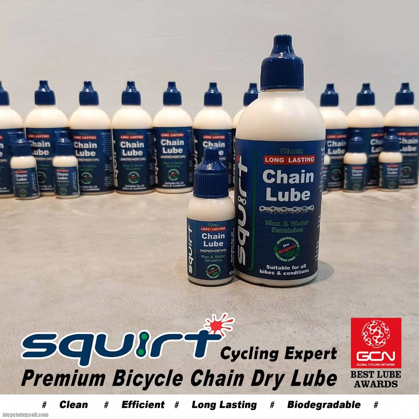 Squirt Bicycle Chain Lube 120ML USA Wax Long lasting All Weather Pro Lube for Road Moutain MTB