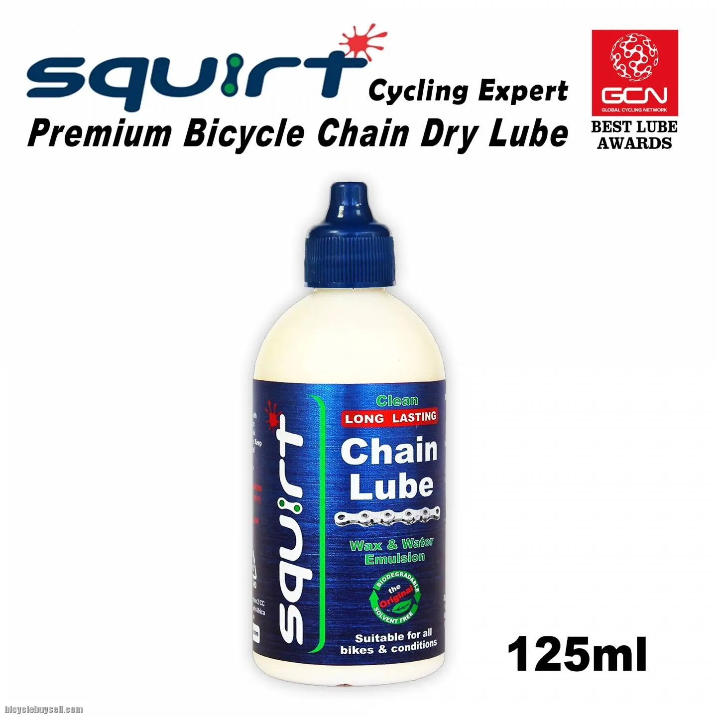 Squirt Bicycle Chain Lube 120ML USA Wax Long lasting All Weather Pro Lube for Road Moutain MTB