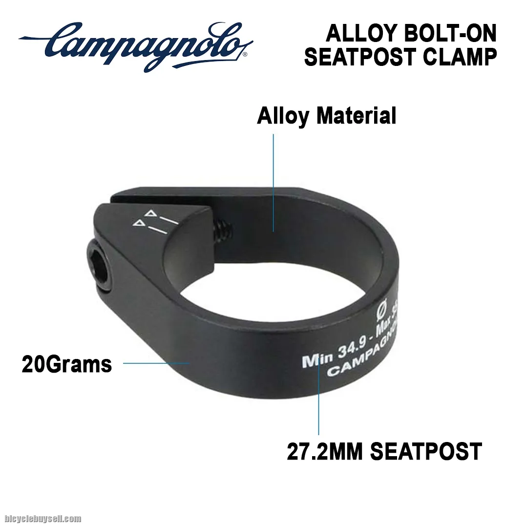 Campagnolo 27.2mm Seatpost Clamp Bolt on Seat Clamp Size 31.6 - 31.9mm Bicycle Road Bike MTB