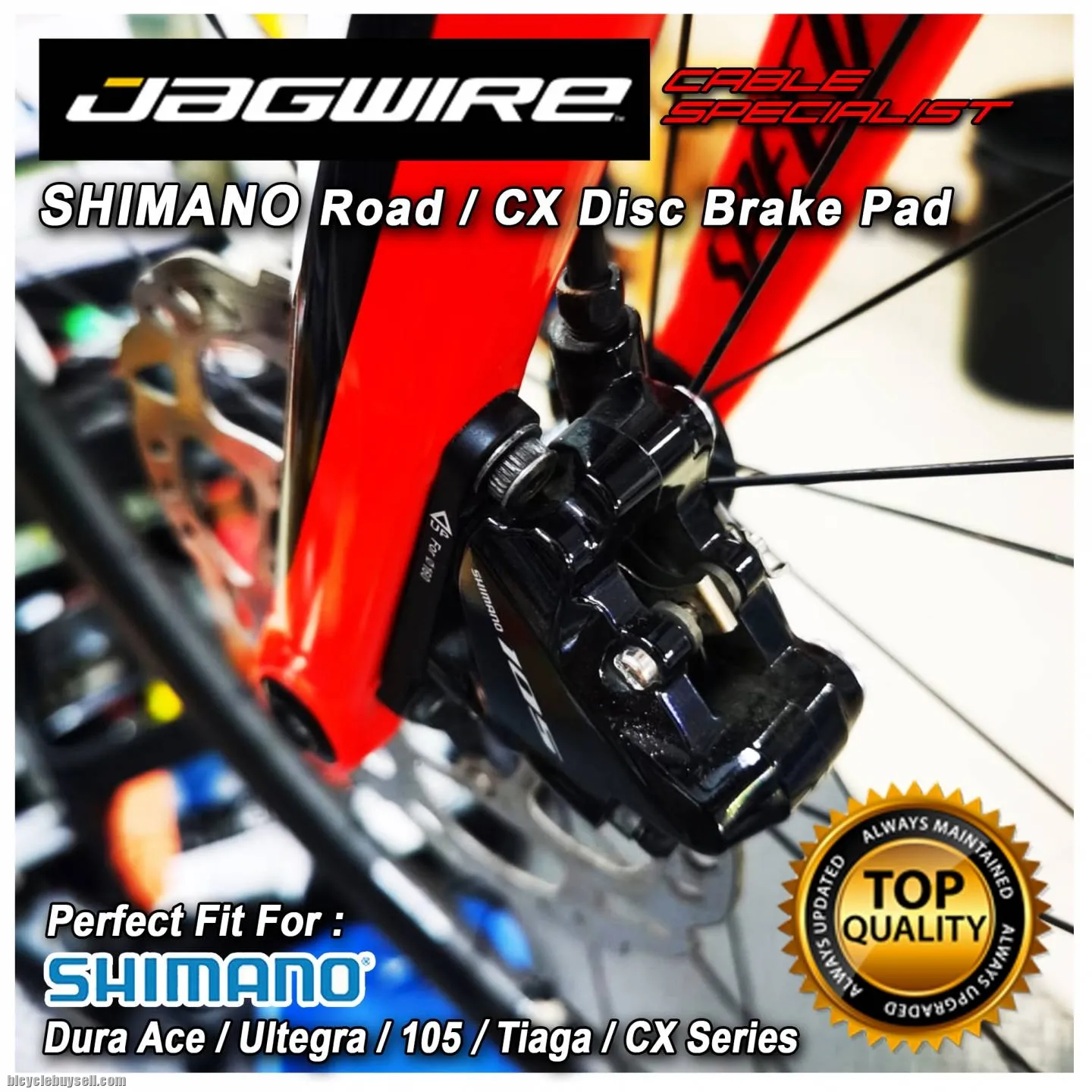 Jagwire DCA004 Road Disc Brake Pad for Shimano Dura Ace 9120 9170 Ultegra 8020 8070 105 7020 Road