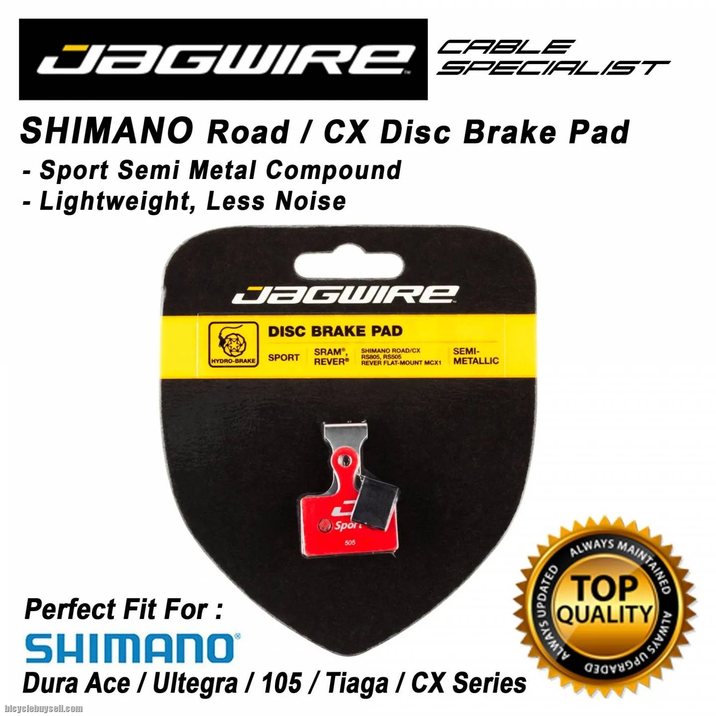 Jagwire DCA004 Road Disc Brake Pad for Shimano Dura Ace 9120 9170 Ultegra 8020 8070 105 7020 Road