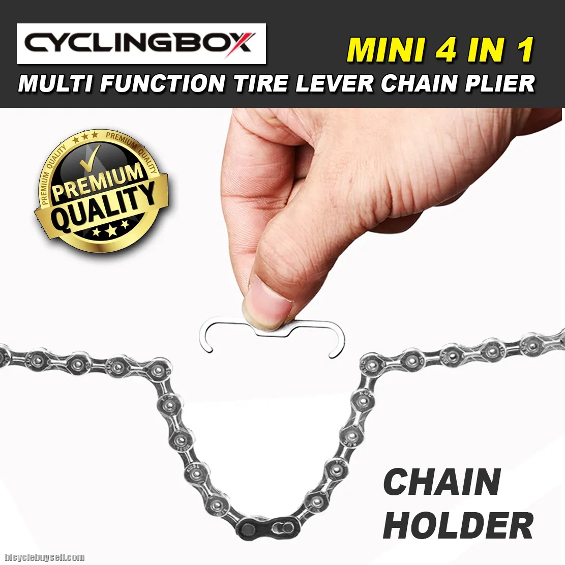 Cycling Box Mini 4 in 1 Tire Lever Chain Plier Missing Link Open Lock Tools Bicycle Road Bike