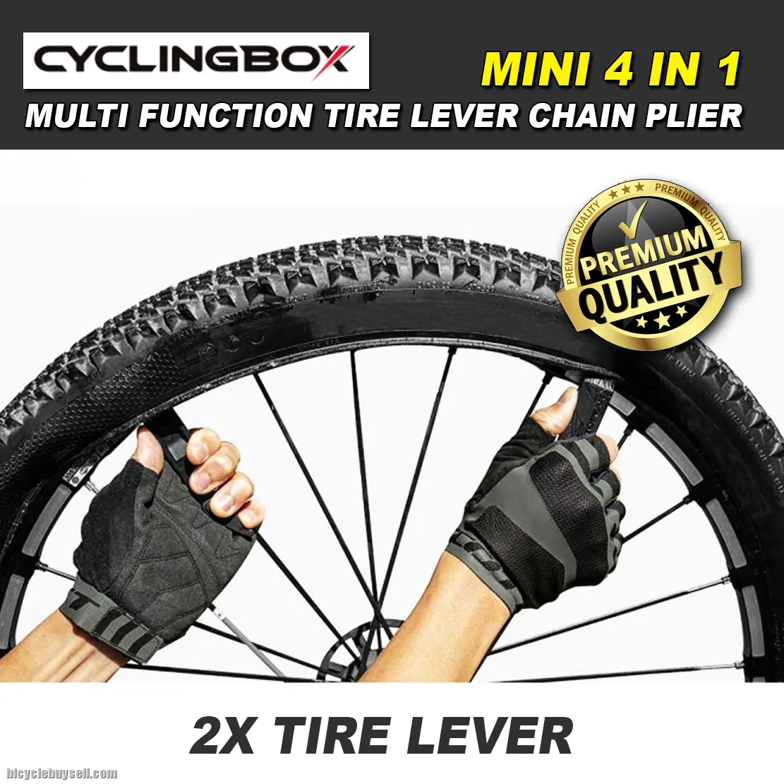 Cycling Box Mini 4 in 1 Tire Lever Chain Plier Missing Link Open Lock Tools Bicycle Road Bike