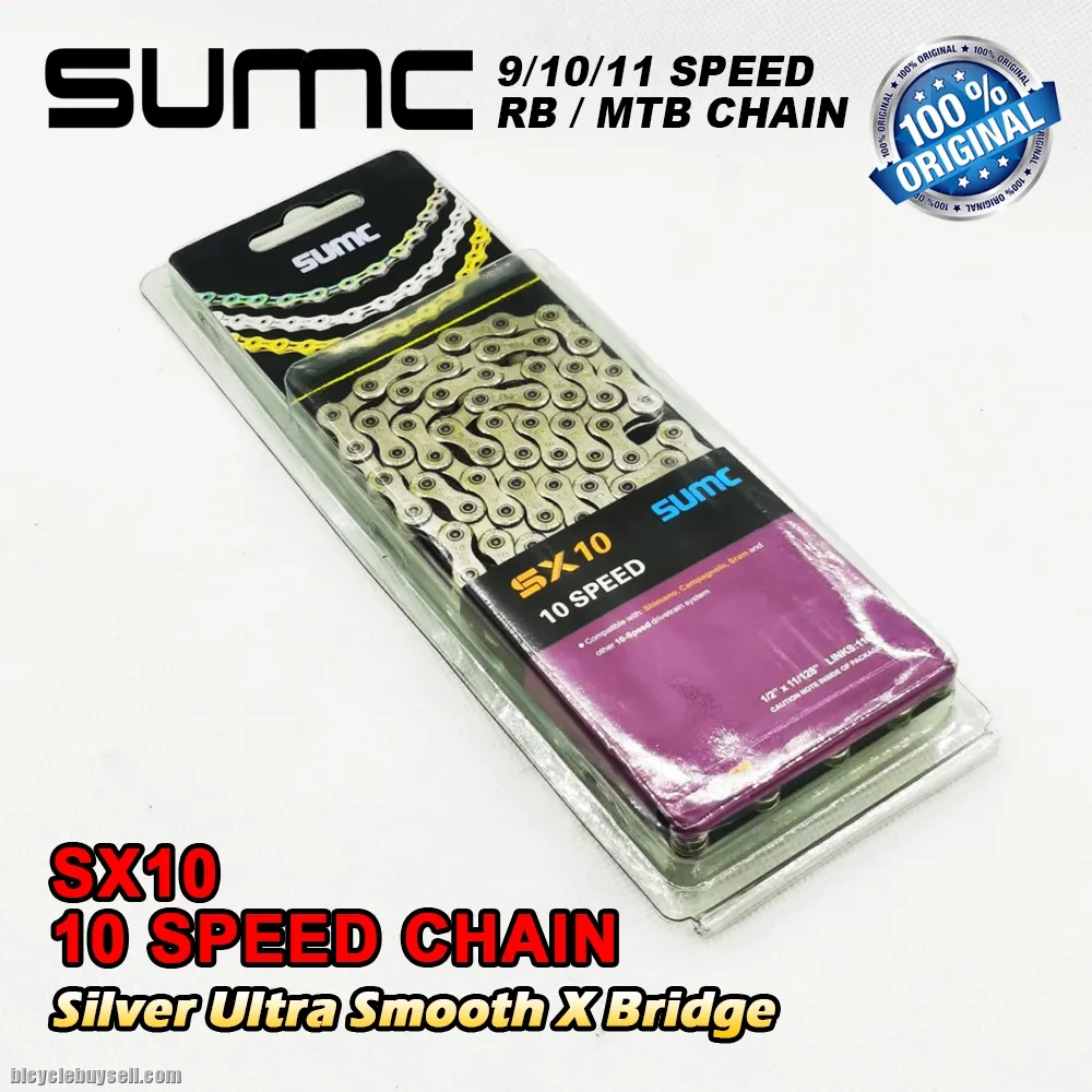SUMC 9 10 11 Speed Bicycle Chain 116L Silent Durable Light Weight Road Bike MTB Hollow Chains