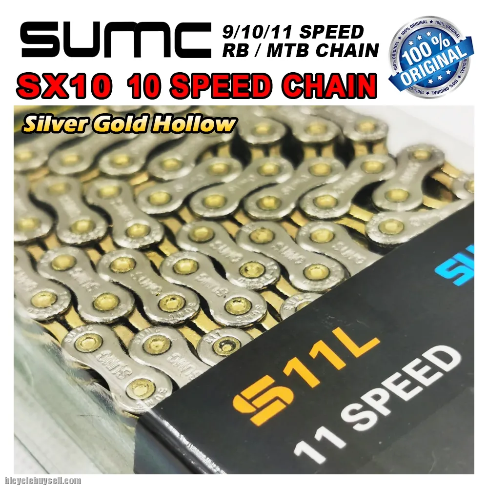 SUMC 9 10 11 Speed Bicycle Chain 116L Silent Durable Light Weight Road Bike MTB Hollow Chains