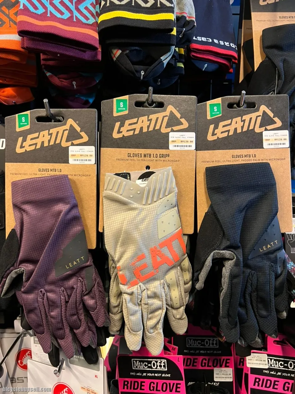 LEATT MTB 1.0 PADDED PALM FULL FINGER GLOVES