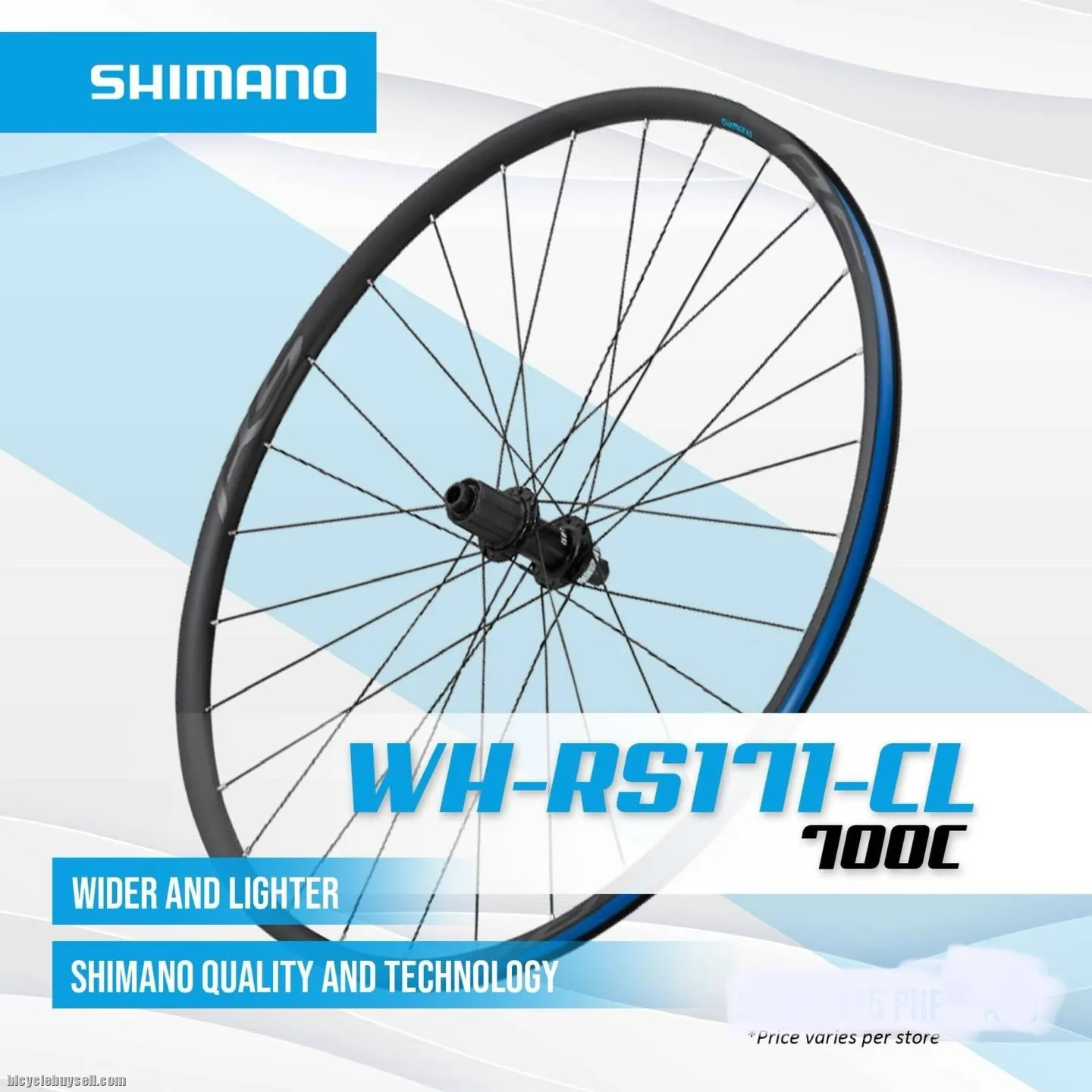 SHIMANO RS171 WHEELSET DISC BRAKE ALLOY CENTER LOCK THRU AXLE